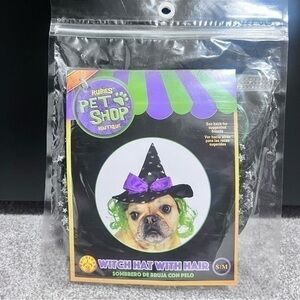 🥳🎉Host Pick 🎉🥳 NWT Rubies Pet Shop-witch hat with hair for sm-med dogs